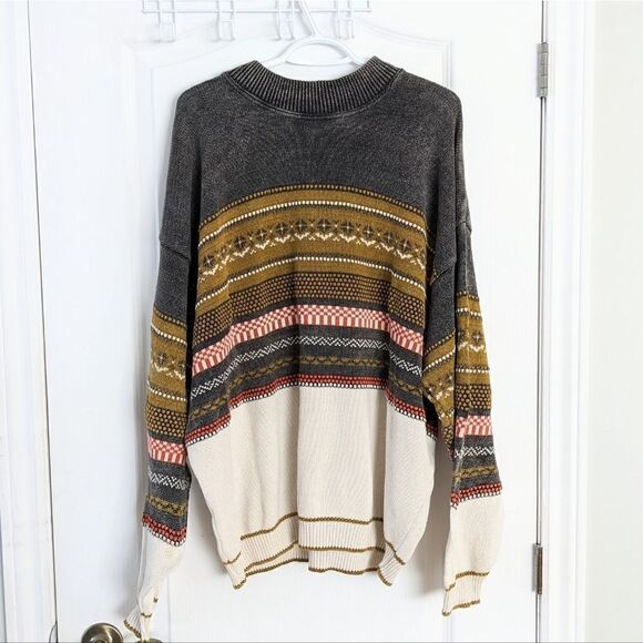 Vintage daddy dad granddad 80s 90s cotton sweaters abstract print XL @M - Picture 4 of 10